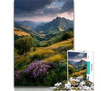 Puzzles de Paysage de Coucher de Soleil pour Adolescents, Puzzle de 1000 pièces, Jouet éducatif intellectuel décompressant, Cadeaux du Père Noël Secret 38x26cm