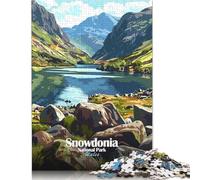 Puzzles de Paysage du Parc National de Snowdonia au Pays de Galles pour Puzzles en Carton, Excellent Cadeau pour Les Adultes, Cadeaux de Vacances 38 x 26 cm/1000 pièces