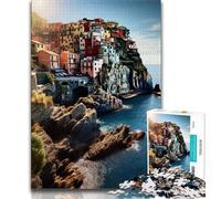 Puzzles de paysages côtiers Italiens pour Adultes 1000 pièces, aident Le Cerveau à exercer des Jouets addictifs pour cultiver la Patience, adaptés aux Couples 50x75cm