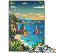 Puzzles de paysages de Sardaigne pour Adultes et Adolescents, stimulent Le Cerveau, stimulent la Patience, Jouets addictifs, décoration Parfaite, 1000 pièces (50x75cm)