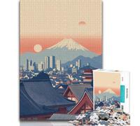 Puzzles de paysages Japonais pour Adolescents, 1 000 pièces, Jouets éducatifs et éducatifs, Jeux familiaux avec Affiche et fiche de Questions-réponses Assorties, 38x26cm