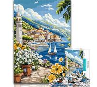 Puzzles de paysages urbains Italiens pour Adultes et Adolescents Aidez Le Cerveau à exercer des Jouets addictifs pour cultiver la Patience Une œuvre d'art (38x26cm)