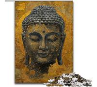 Puzzles de Peinture à l'huile Bouddha pour Adultes et Adolescents, Jeu Stimulant et Jeu Familial avec Affiche et fiche de Questions-réponses Assorties 50x75cm