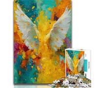 Puzzles de Peinture à l'huile d'aigrettes pour Adultes et Adolescents, 1 000 pièces, Jouets éducatifs et éducatifs, Jeux familiaux avec Affiche et fiche de Questions-réponses (50x75cm)