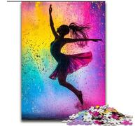 Puzzles de Peinture à l'huile de Danseuse de Ballet pour Adultes et Adolescents, 1000 pièces, Jouets éducatifs et éducatifs, Jeux familiaux avec Affiche et fiche de Questions-réponses (50x75cm)