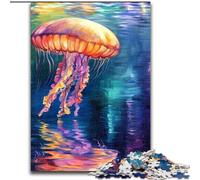 Puzzles de Peinture à l'huile de méduses pour Adolescents 1000 pièces, Jeux éducatifs, décoration d'intérieur, adaptés à la décoration de Bureau (26x38cm)