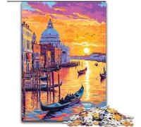 Puzzles de Peinture à l'huile de Venise 1000 pièces pour Adultes, Jeu Stimulant et Jeu en Famille, Cadeau d'anniversaire, Cadeaux, Art Mural (26x38cm)
