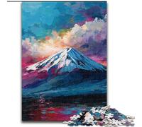 Puzzles de Peinture à l'huile du Mont Fuji pour Adolescents, Puzzle de 1000 pièces, pour Les Adolescents de 14 Ans et Plus, Jeu de Noël Anti-Stress, Cadeaux pour Femmes (26x38cm)