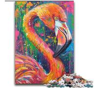 Puzzles de Peinture à l'huile Flamingo 2000 pièces pour Adolescents, Jeu Stimulant, Chaque pièce est Unique - Jeu Familial Stimulant (70x100cm)