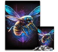 Puzzles de Peinture d'abeilles pour Puzzles de 1000 pièces, Jeu Familial interactif, défi cérébral, Jouet éducatif 26x38cm/10,23x14,96 Pouces