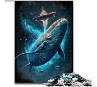 Puzzles de Peinture de Baleines spatiales pour Adolescents, Jouets addictifs pour la décoration de la Maison (26x38cm)