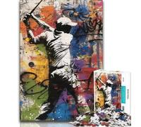 Puzzles de Peinture de Golf pour Adultes et Adolescents, 1000 pièces, Difficiles à réaliser, mais Amusants et Humoristiques, avec Affiche et fiche de Questions-réponses Assorties (38x26cm)