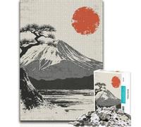 Puzzles de Peinture de Paysage Japonais 1000 pièces pour Adolescents, Jeux éducatifs, décoration d'intérieur, à Offrir en Cadeau à Toute la Famille (50x75cm)