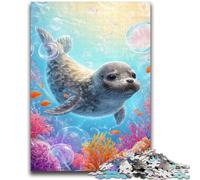 Puzzles de phoques Marins 1000 pièces pour Adultes, Jeu éducatif, Jouet, décoration d'intérieur Unique et Cadeaux (50x75cm)