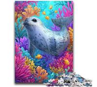 Puzzles de phoques océaniques pour Adolescents, 1 000 pièces, Jouets éducatifs et éducatifs, Jeux familiaux, Cadeaux d'anniversaire et Cadeaux Uniques (50x75cm)