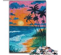 Puzzles de Plage pour Adultes 1000 pièces, Jouets addictifs, défis d'intelligence cérébrale, Cadeaux d'anniversaire pour Les 14 Ans et Plus 26x38cm