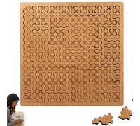 Puzzles de plateau - 2026 - Puzzle portable et impossible - Défi de réflexion inverse - Puzzle en bois dur pour adultes - Labyrinthe irrégulier unique sans image (A)