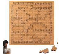 Puzzles de plateau - 2026 - Puzzle portable et impossible - Défi de réflexion inverse - Puzzle en bois dur pour adultes - Labyrinthe irrégulier unique sans image (C)