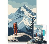 Puzzles de randonnée en Montagne dans Les Alpes pour Adolescents 1000 pièces,Jeu de réflexion Amusant,Connexion Fluide et agréable,Une façon captivante de Passer Le Temps (38x52cm)
