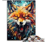 Puzzles de Renards colorés et bizarres pour Adolescents 1000 pièces, Jeux éducatifs, décoration d'intérieur, Cadeaux Uniques (26x38cm)