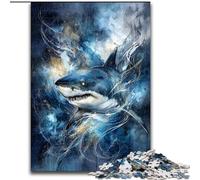 Puzzles de Requins puissants pour Adultes, 1000 pièces, Jeux éducatifs, décoration d'intérieur, Cadeaux pour Toute la Famille (50x75cm)