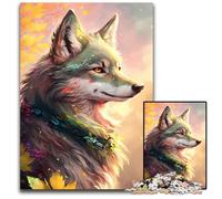 Puzzles de rêve en Carton de 1 000 pièces représentant des Loups Un Casse-tête Stimulant à Faire soi-même, Un Jeu Familial idéal ou Un Cadeau décoratif 26x38cm