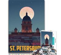Puzzles de Saint-Pétersbourg pour Adolescents, 1 000 pièces, Jouet éducatif et éducatif, idéal comme Cadeau pour Toute la Famille 38x26cm