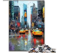 Puzzles de scènes de Rue de New York pour Adultes et Adolescents, à partir de 14 Ans, Jeu de Noël Anti-Stress, Cadeaux pour Femmes (26x38cm)