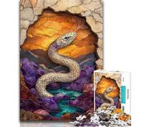 Puzzles de Serpents fantastiques 1000 pièces pour Adultes, Difficiles à compléter mais Amusants et Humoristiques, décoration d'intérieur et Cadeaux Uniques 38x26cm