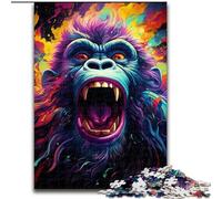 Puzzles de singes colorés et bizarres pour Adultes et Adolescents, adaptés aux 14 Ans et Plus, idées Cadeaux pour améliorer la mémoire (26x38cm)