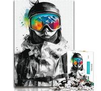 Puzzles de Ski pour Adolescents 1000 pièces, Jeux éducatifs, décoration d'intérieur, à Offrir en Cadeau à Toute la Famille (38x26cm)