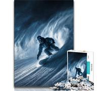 Puzzles de Ski pour Adolescents 1000 pièces, Jeux éducatifs et Anti-Stress, liste de souhaits avec Père Noël 50x75cm