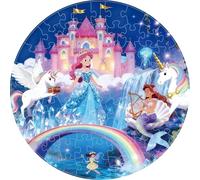 Puzzles de Sol Licorne Sirène Princesse,Jumbo Puzzle Licorne Princesse de Sol Licorne,Grand Puzzle Filles 80PCS,Jouet Educatif Préscolaire,Cadeaux d'anniversaire et de Noël pour Enfants de 3 à10 Ans