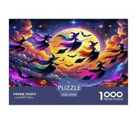Puzzles de Sorcière pour Adultes et Enfants. 1000 Pièces, Jouet de Défi Fantaisiste, Jeux Éducatifs, Décoration de Maison, Idées Cadeaux pour Jeux Éducatifs, 70x50cm/1000pcs