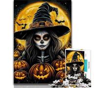 Puzzles de sorcières d'halloween pour Adolescents, 1 000 pièces, Jeux éducatifs, décoration d'intérieur, à Offrir en Cadeau à Toute la Famille (38x26cm)