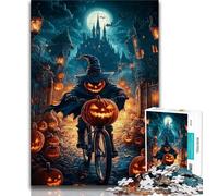 Puzzles de sorcières d'halloween pour Adultes et Adolescents, Jeu Stimulant et Jeu Familial idéal comme Cadeau pour Toute la Famille 38x26cm