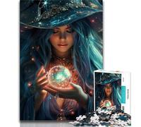 Puzzles de sorcières pour Adultes et Adolescents, Jeux éducatifs et Anti-Stress, liste de souhaits avec Le Père Noël (38x26cm)