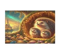 Puzzles De Sports De Animal Hedgehog 1000 Pièces pour Adultes Puzzles pour Adultes Puzzle 1000 Pièces Jeux Éduchatifs (75×50cm)