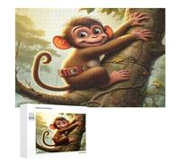 Puzzles De Sports De Animal Monkey 1000 Pièces pour Adultes Et Enfants Puzzle Jeux ÉduChatifs, Jeu Familial Amusant （75×50cm）