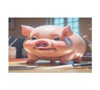Puzzles De Sports De Cute Cochon 1000 Pièces pour Adultes Et EnfFourmis Puzzle Jeux Éducatifs, Jeu Familial Amusant (75×50cm)