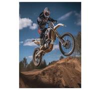 Puzzles De Sports De Motocross 300 Pièces pour Adultes Et Enfants Puzzle Jeux Éducatifs, Jeu Familial Amusant 42×30cm