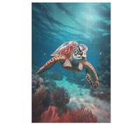 Puzzles De Sports De Sea Turtles 1000 Pièces pour Adultes Et Enfants Puzzle Jeux ÉduChatifs, Jeu Familial Amusant （78×53cm）