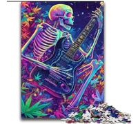 Puzzles de squelettes Jouant de la Guitare pour Adultes et Adolescents, pour Un Moment de détente à la Maison Chaque pièce est Unique - Jeu Familial Stimulant et Amusant (70x100cm)