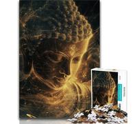 Puzzles de Statues de Bouddha pour Adolescents, 1 000 pièces, Jeux d'activités familiales stimulants, Jouet de Bricolage pour décoration Murale de la Maison, Cadeaux 38x26cm
