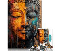 Puzzles de Statues de Bouddha pour Adolescents, Difficiles à compléter mais Amusants et Humoristiques avec Une Affiche et Une Feuille de Questions Assorties 38x26cm