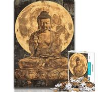 Puzzles de Statues de Bouddha pour Adultes 1000 Puzzles, Difficiles à compléter mais Amusants et Humoristiques Décoration d'intérieur Unique et Cadeaux 50x75cm