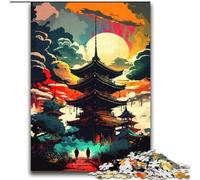 Puzzles de Style Japonais pour Adolescents 2000 pièces, activité familiale avec Affiche et fiche de Questions-réponses (14 Ans et Plus) (70x100cm)