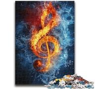 Puzzles de Symboles musicaux pour Adolescents, 1 000 pièces, Jeu éducatif, Jouet de défi, décoration Murale, Cadeaux d'anniversaire et de Noël Uniques (50x75cm)