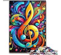 Puzzles de Symboles musicaux pour Adolescents 1000 pièces, Jouets éducatifs, Jeux Anti-Stress, Cadeaux d'anniversaire Uniques (50x75cm)