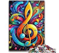Puzzles de Symboles musicaux pour Adultes, stimulent Le Cerveau, Jouets addictifs pour cultiver la Patience, adaptés aux Couples (38x26cm)